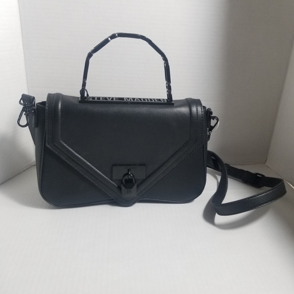 NWT STEVE MADDEN BLACK BGINERVA CROSSBODY BAG - Picture 1 of 16